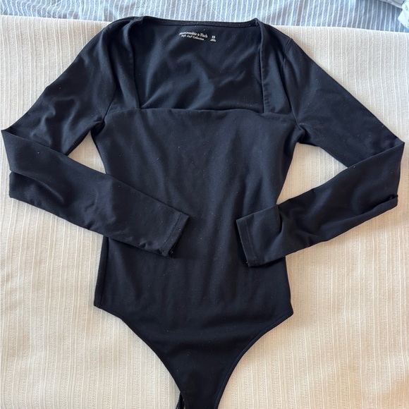 Double-Layered Seamless Fabric Squareneck Bodysuit Abercrombie - Picture 1 of 5